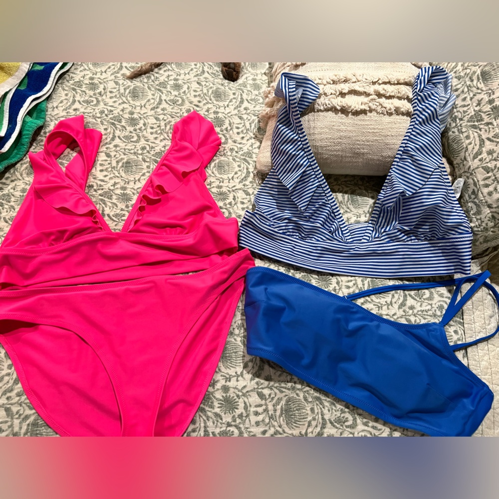 Aerie Pink and Blue Bikini Set